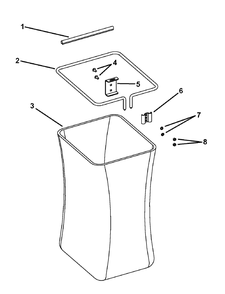 Grass Bag Assembly Diagram and Parts List for 7600070  Briggs and Stratton Lawn Tractor Accessories
